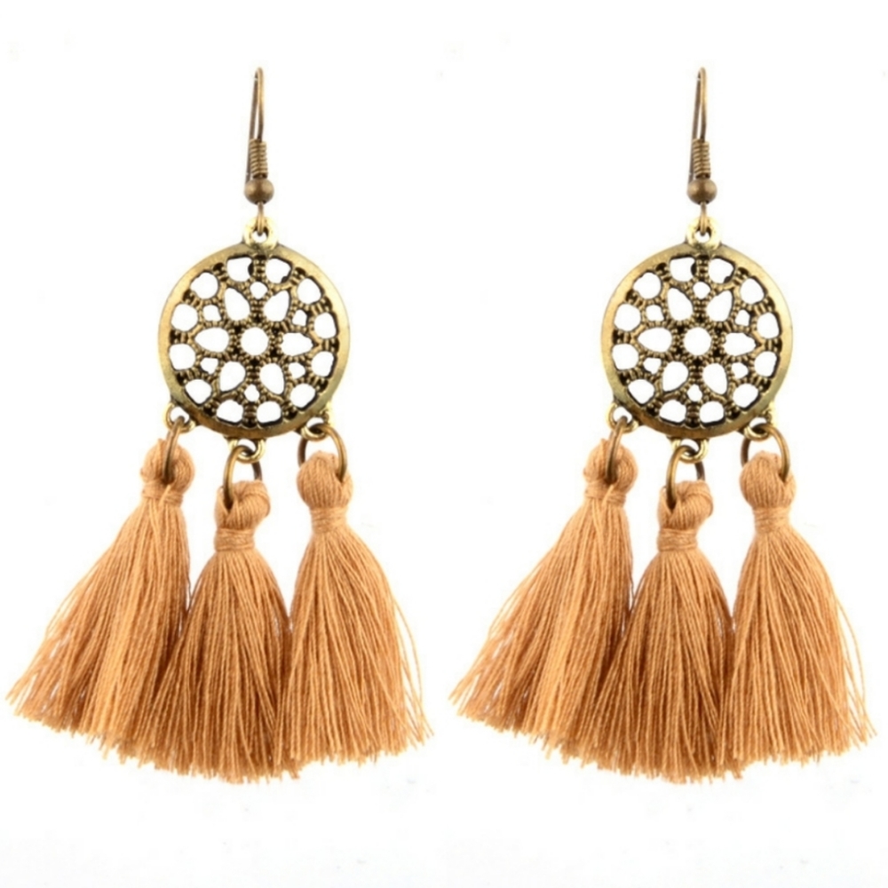 💥3/$10💥 Disk Tassel Earrings - Picture 2 of 4